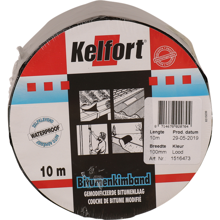 Bitumenkimband loodkleurig Kelfort