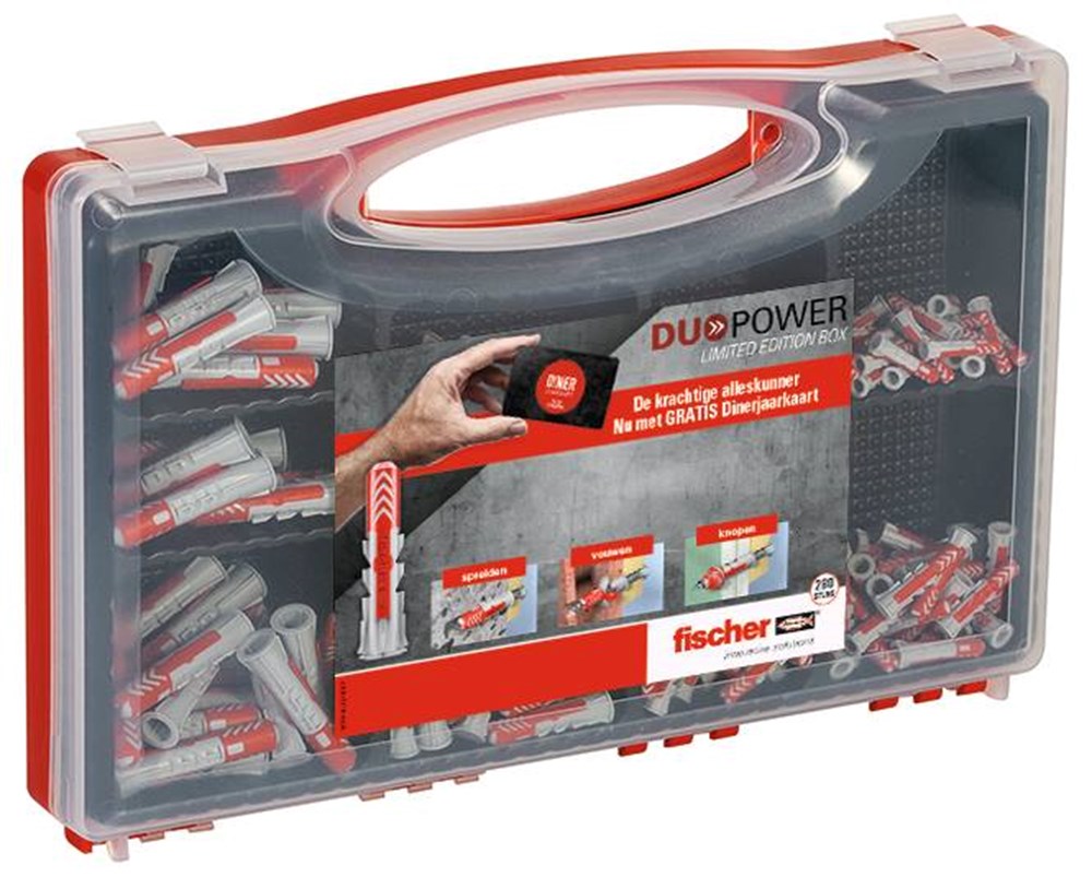 Biscuit Meting Ieder Fischer Red Box met DuoPower + Duotec pluggen (280dlg) zonder schroef,  assortiment | Polvo bv