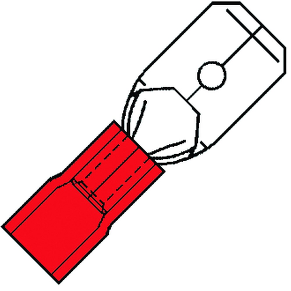 kabelschoen vlaksteker geisoleerd rood-2