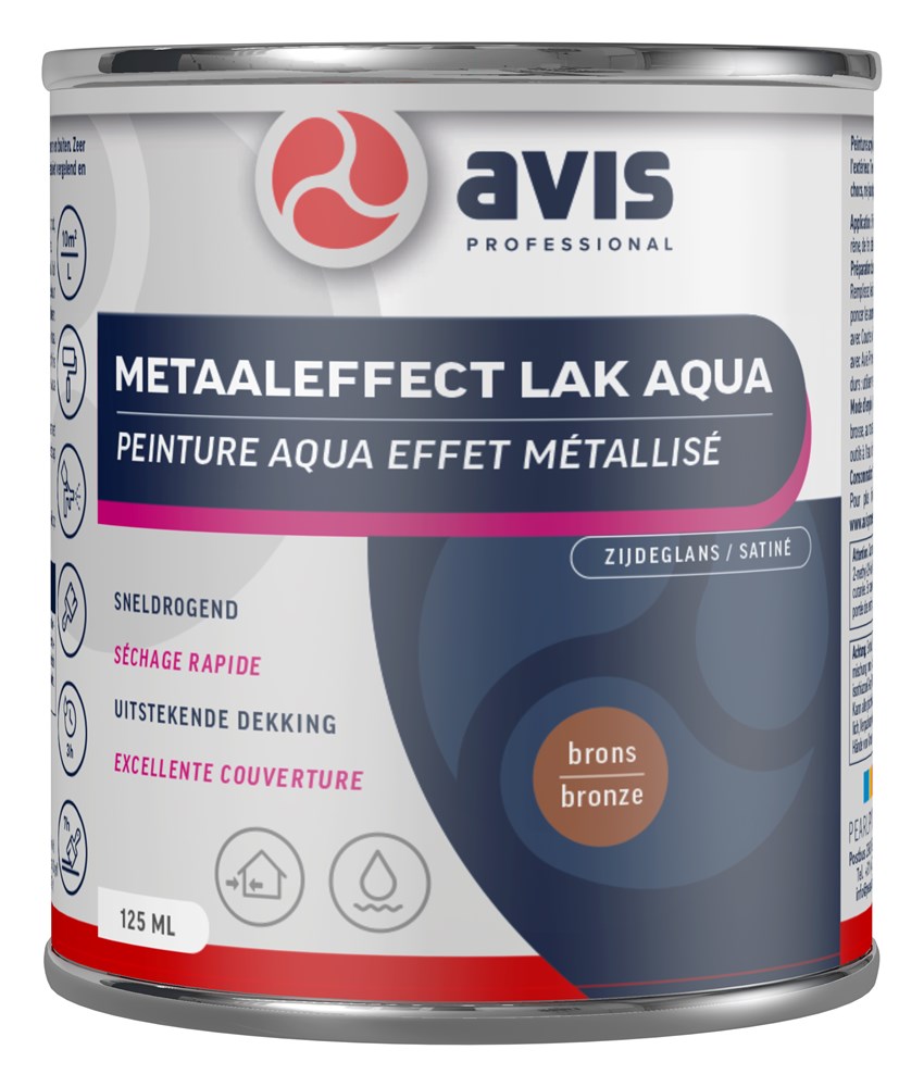 Effectiviteit wiel tong Avis Aqua Metallic Verf - Zilver - 125 ml | Ornade