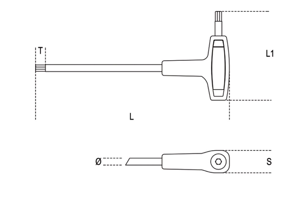 Afbeelding voor Haakse stiftsleutels Torx® met kracht handgreep 97TTX