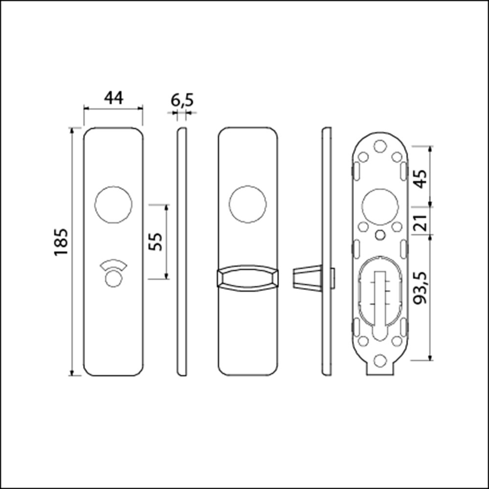 Afbeelding voor Kortschild 185/44 Klik