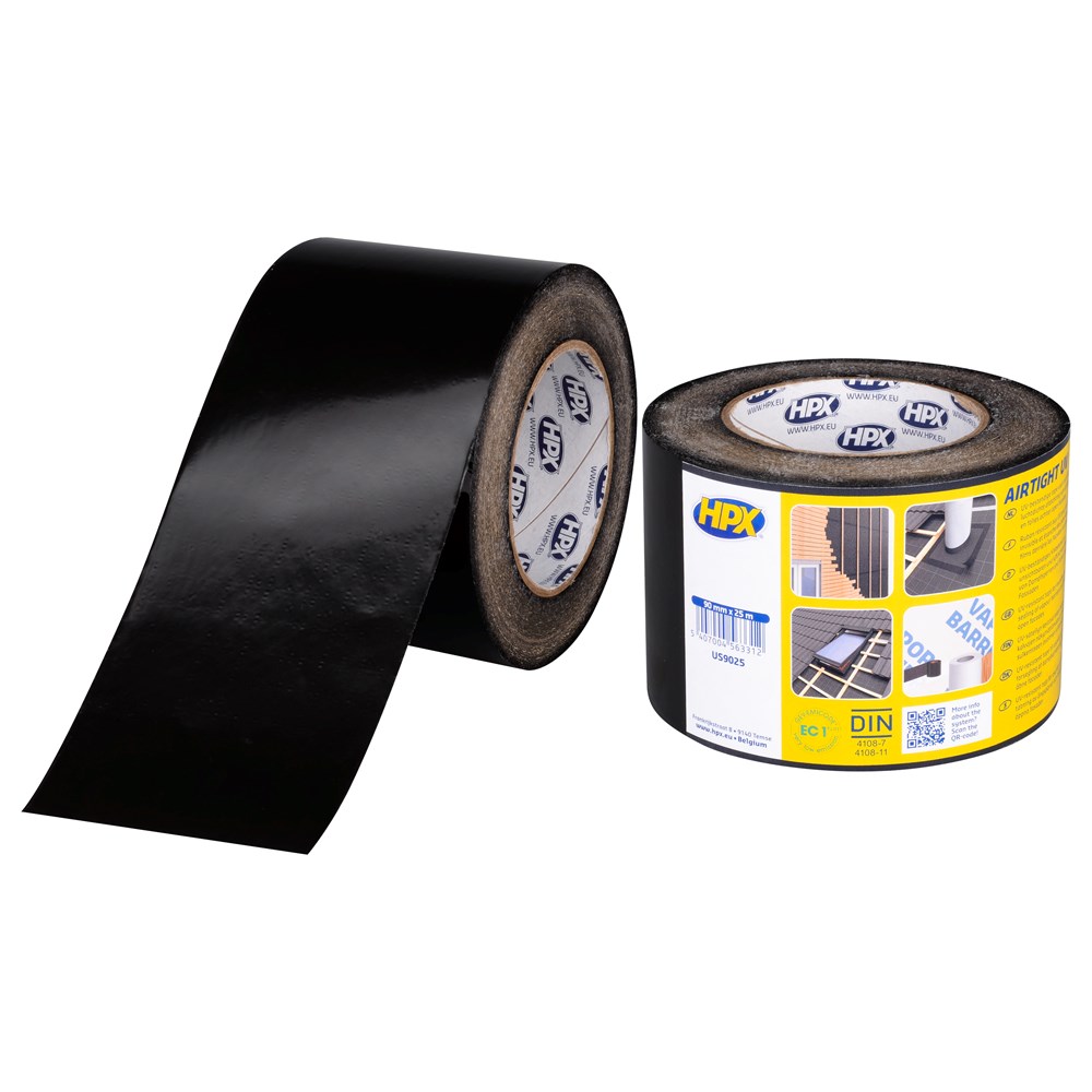 HPX UV-bestendige PE tape zwart rol 25 meter (2)