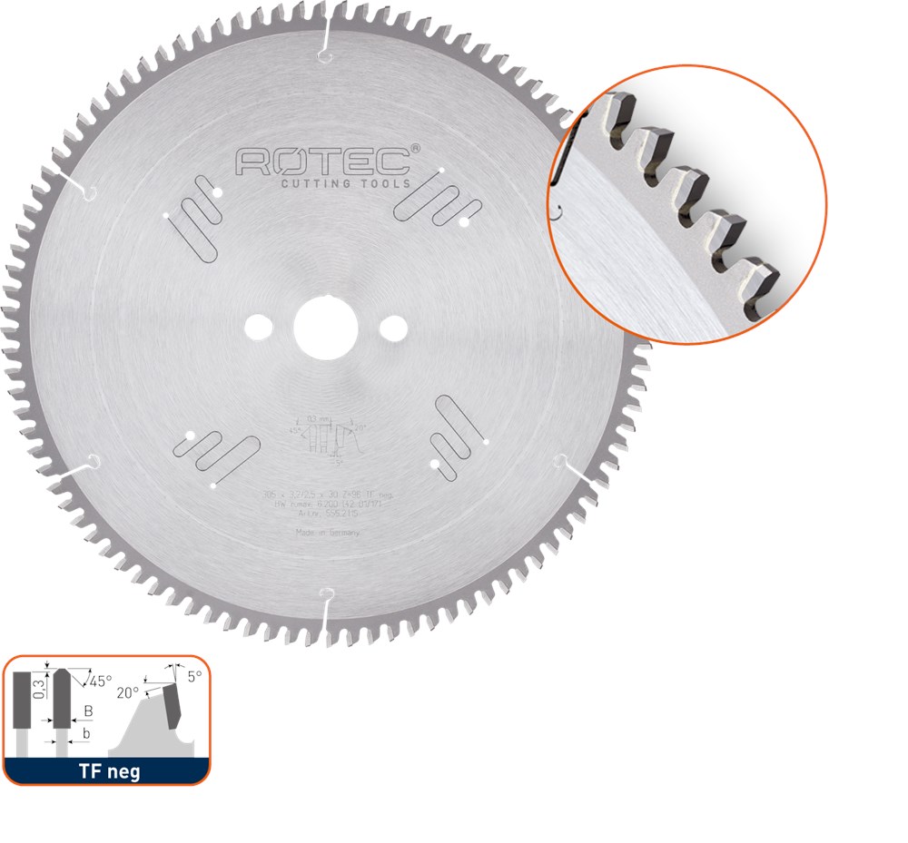 Afbeelding voor HM zaagblad voor non-ferro metalen (dunwandig) 555