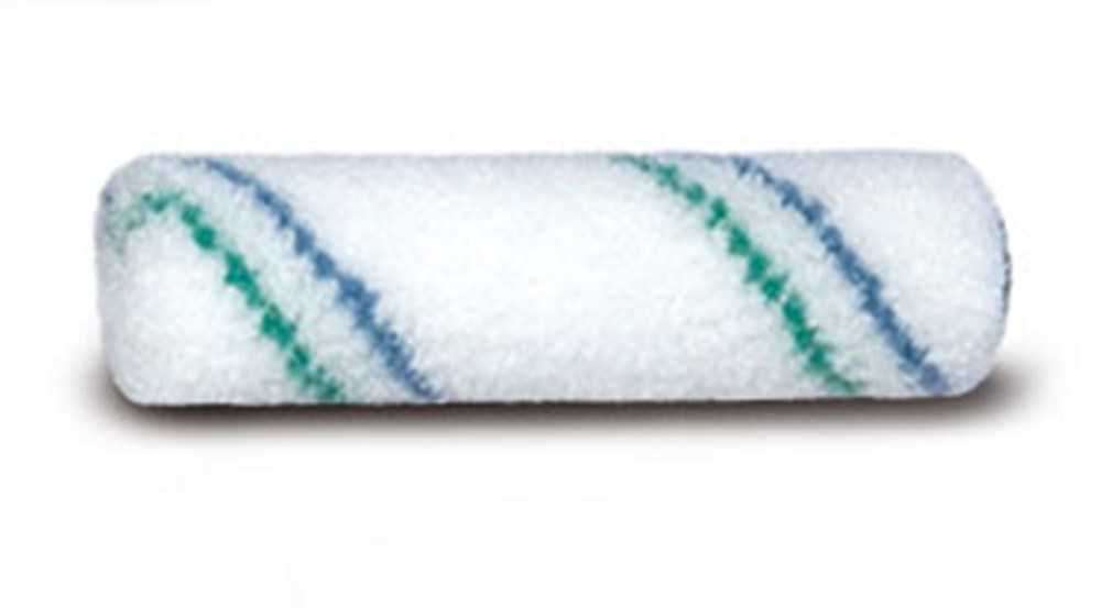 Goudhaantje radiatorrol 10cm nylon blauwgroen 6mm (1)