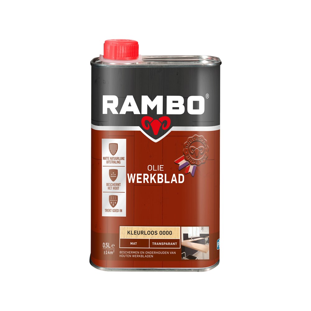 Rambo werkblad olie transparant mat 500 milliliter (1)