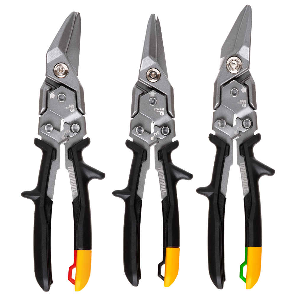 ToughBuilt 3-piece Aviation Tin Snips Set