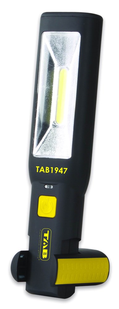 TAB1947 ACCU LOOP/ZAKLAMP COB-LED 200 LM, MAGNEET, OPHANGHAKEN | Groothandel gereedschap, techniek en inbraakbeveiliging