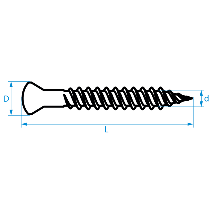 Snelbouwschroeven fijne draad conische kop | Drywall screws fine thread trimhead | Schnellbauschrauben Feingewinde Konischer Kopf | Vis à fixation rapide filetage fin tête conique