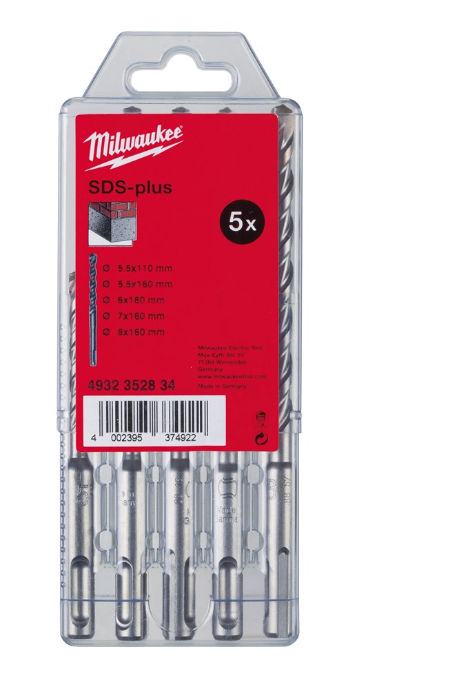 Afbeelding voor Set SDS-plus hamerboren (5-delig) SDS-Plus M2 Drill bits