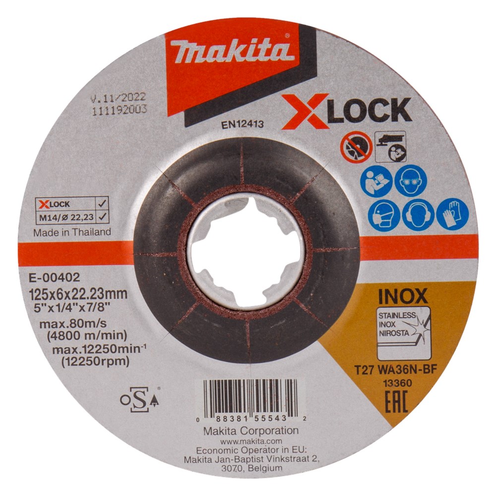 MAKITA AFBRAAMSCHIJF RVS X-LOCK E-00402