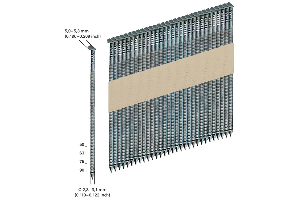 Metabo 63mm x 2.8mm Ring Framing Nails (4000pk)