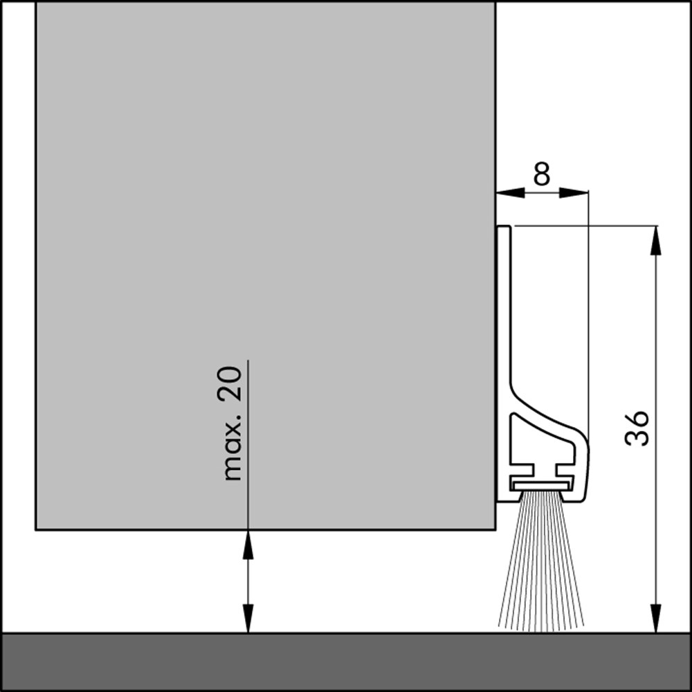 Afbeelding voor Dorpelprofiel Comfort COMFORT 100cm BL