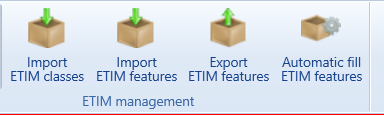 1. ETIM toolbar