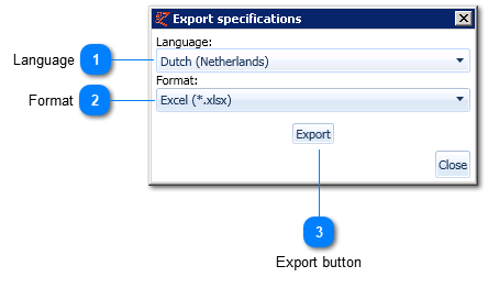 Export specifications